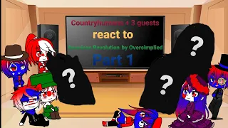 Countryhumans + 3 guests react to American Revolution by Oversimplied Part 1