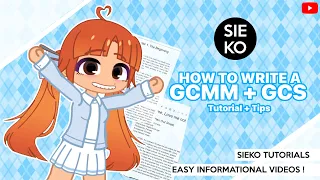 How to Write a GCMM - Tutorial/Tips  Gacha Club VOICE OVER