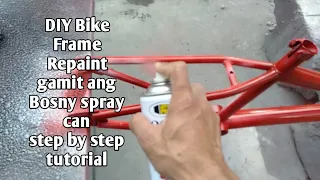 DIY Paano mag Pintura gamit ang Bosny Spray Can/DIY Bike Frame Repaint Tutorial