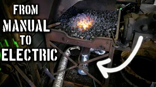 Converting Hand Crank Coal Forge to Electric: Quick and Easy!