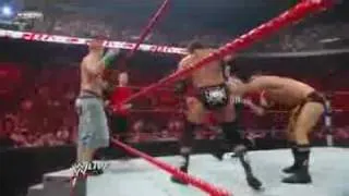 WWE Raw 6/13/09 - Legacy vs Triple H, John Cena, and Seth Green PART 1/2