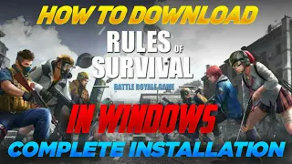 How To Download And Install Rules Of Survival In Windows || Pc/Laptop || 2021 || How To Download RoS