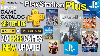 HUGE NEW PS PLUS UPDATE! 20 FREE PS+ Extra/Premium September Games REVEALED (PlayStation Plus 2023)
