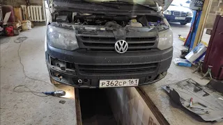 Volkswagen T5  снятие  генератора