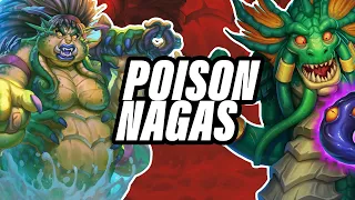 The New Poison Naga and Others Save a Doomed Game | Dogdog Hearthstone Battlegrounds