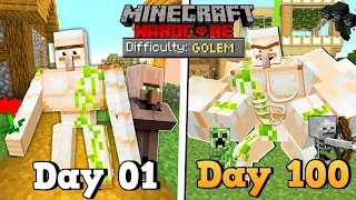 Surviving 100 Days As An Iron Golem In Minecraft Hardcore Hindi #minecraft100days #minecrafthardcore