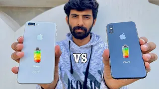 iPhone 8 plus vs iPhone XS Battery Drain Test