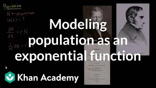 Modeling population as an exponential function | First order differential equations | Khan Academy