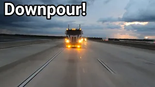 Vicious Thunderstorm Vs Classic Cabover Oversized Load Delivery