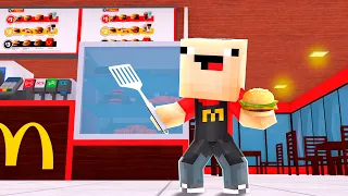 BABY NOOB WORKS AT MCDONALD'S IN MINECRAFT 👶🍔