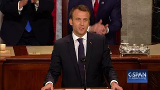 French President Emmanuel Macron Addresses Congress - FULL SPEECH (C-SPAN)