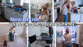 New House Unpack and Organize with Me | Working Mom Military Move Unpacking | Declutter and Organize