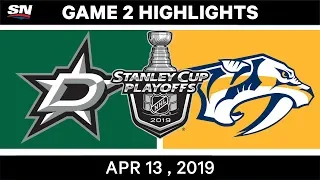 NHL Highlights | Stars vs Predators, Game 2 – Apr 13, 2019