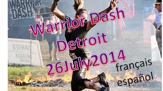 Warrior Dash 2014 Detroit mud run - francais courir boue - espanol ejecutar barro obstáculos