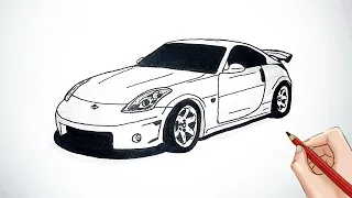 How To Draw a Nissan 350z | Drawing Nissan 350z step by step