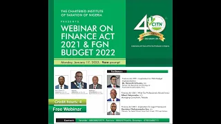 One-Day Virtual Workshop on Finance Act, 2021 & FGN Budget 2022