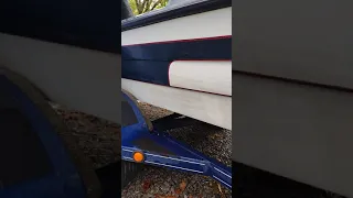 cleaning a fiberglass boat with wheel cleaner