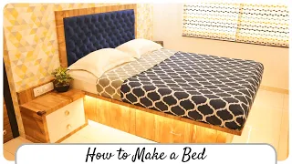 How to Put Bedsheet on a Bed Like a Hotel |  बेड पर बेडशीट कैसे बिछाएं ~ Home 'n' Much More