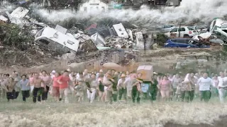 Heavy rain floods China’s Yunnan City, Bridge destroyed by flood water | China flood 2022