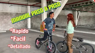 Cómo hacer manual largo🐎 de bunny y aprende a dar vueltas-BMX