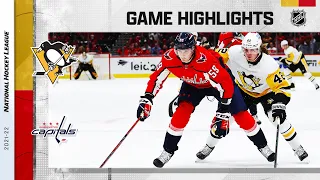 Penguins @ Capitals 12/10/21 | NHL Highlights