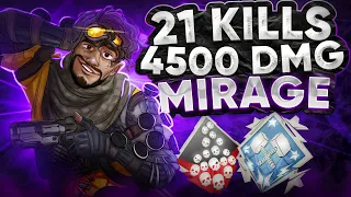 ЗР-252! 21 KILLS & 4500 DAMAGE ON MIRAGE ! мираж гайд апекс легенд реликвия apex legends