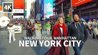 [4K] NEW YORK CITY - Walking Tour Manhattan, Broadway & Times Square, NYC, Travel, 4K UHD