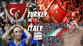 Italian Reaction 🇮🇹 Italy Vs Turkey 🇹🇷| Ultras football Fan 🔥