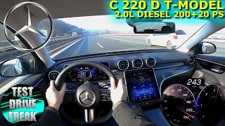 2021 Mercedes Benz C 220 d T-Model 200+20 PS TOP SPEED AUTOBAHN DRIVE POV