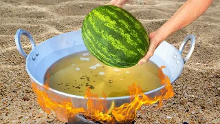 Experiment: Hot Oil vs Watermelon