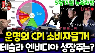 미국주식/CPI소비자물가,소매판매/전기차 에너지 바이오 인공지능 반도체/테슬라 엔비디아 구글 애플 아마존 메타 마이크로소프트 소파이 팔란티어 SMCI등 $tsla #tesla