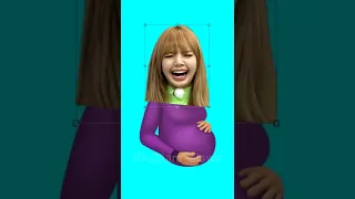 I made Lisa (BLACKPINK) pregnant✨and she's about to give birth💀| SWISA #shorts #fyp #lisa #arts