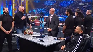 Brock Lesnar and Roman Reigns clash for the contract signing for WrestleMania [25/02/22] Part 1