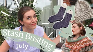 How much can I knit in a month? Stash Busting July 2022