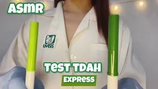 ASMR Test de atención TDAH Express 🧾✍️👩‍⚕️🖍️