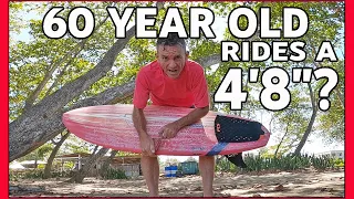 60 YEAR OLD MAN SURFING THE 4'8" DRIFTER?