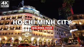 Ho Chi Minh City is So Beautiful | Night Walk in Downtown | Vietnam | Walking Tour [4K]