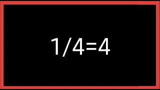 1/4=4 임을 증명하는 영상 (로지컬 수학 공모전 영상)