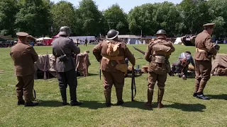 Skirmish in the Park with Mk IV Tank at Wiltshire Armed Forces and Veterans Celebrations, Trowbridge