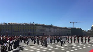 Генеральная репетиция парада Победы. Барабанщики