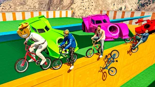 CORRE O TE ATROPELLO EN BICI!! NO PUEDO PARAR DE REIR!! - GTA 5 ONLINE