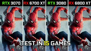 RTX 3070 vs RX 6700 XT vs RTX 3080 vs RX 6800 XT | Test in 15 Latest Games | Nvidia vs AMD GPUs 2023