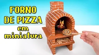 🍕COMO CONSTRUIR um FORNO DE PIZZA Miniatura com Mini Tijolos 🧱