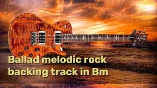 Ballad melodic rock backing track in Bm