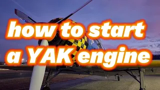 How to start a Yak-52 M14PF engine