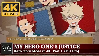 My Hero One's Justice (PS4 Pro) - Hero Story Mode in 4K. Part 1. No commentary.