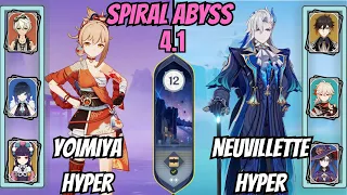 Yoimiya Vape (Hyper) / Neuvillette Hyper 4.1 Spiral Abyss Floor 12 Genshin Impact