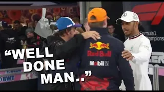 Hamilton, Alonso and Norris congratulate Verstappen after winning his second World Championship