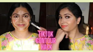 Testing Viral TikTok Contour Hack | Facelift Contour Technique