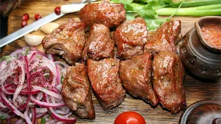 Shashlik Recipe in a Kefir Marinade|Pork|Russian Style|Eggplant salad appetizer
